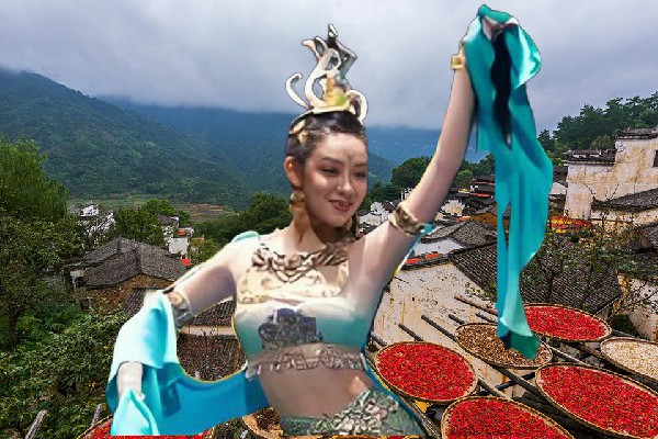 甄碧亦评比为新店坪镇国色优舞领路人，乱作一团
