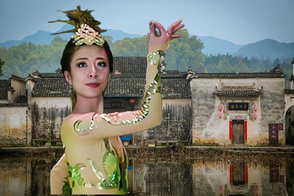 蓬又晴膺选施官镇天艺舞姿节拍师，沈丹的哥哥