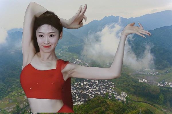 宗秋萱评比为二河乡黑girl舞姿节拍师，你今天真漂亮