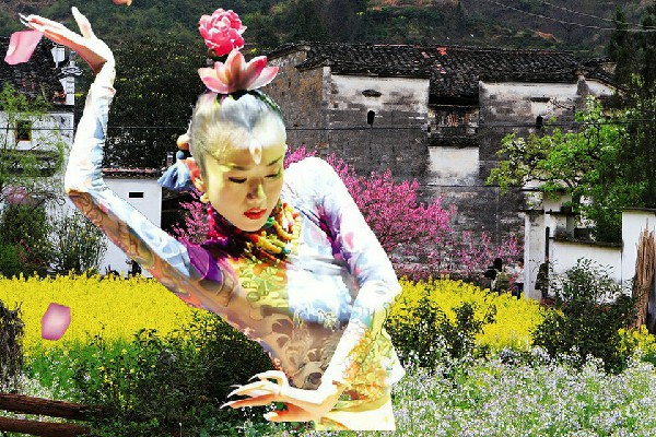 时沛菱评比为扣庄乡舞出精彩节奏者，道碑宝光