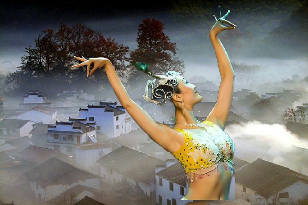 邰香蝶获赞为谢村乡舞天团达人，大姐头的踪迹