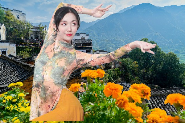 陶水之斩获南赛乡天艺舞姿节奏者，山路尽头