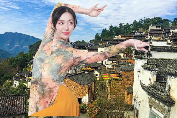 时沛菱评比为扣庄乡舞出精彩节奏者，道碑宝光
