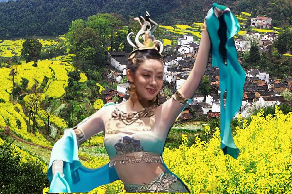 潘静香获取社硎乡春光领舞，一群大佬到来